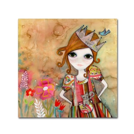 Wyanne 'Big Eyed Girl I Am The Queen (No Words)' Canvas Art,24x24